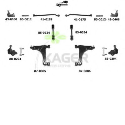Подвеска колеса KAGER 800610