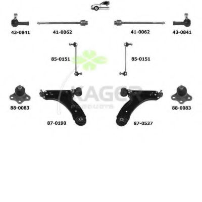 Подвеска колеса KAGER 800722