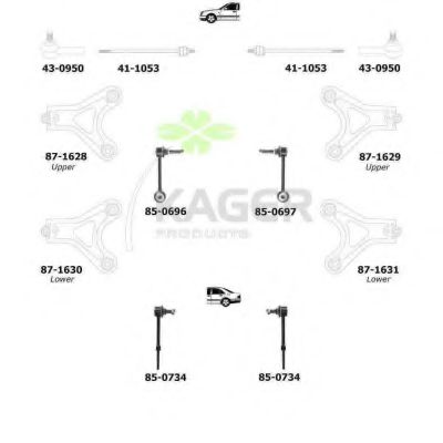 Подвеска колеса KAGER 800995