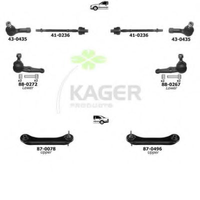 Подвеска колеса KAGER 801225