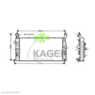 Радиатор, охлаждение двигателя KAGER 31-0821