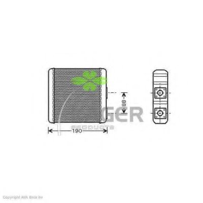 Теплообменник, отопление салона KAGER 32-0024