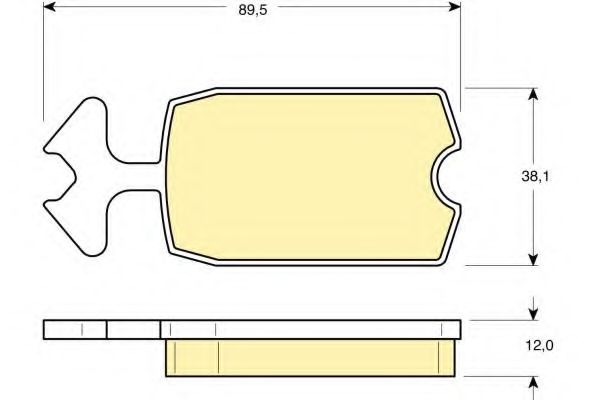 Комплект тормозных колодок, дисковый тормоз GIRLING 6101279
