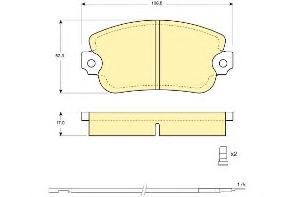 Комплект тормозных колодок, дисковый тормоз GIRLING 20310