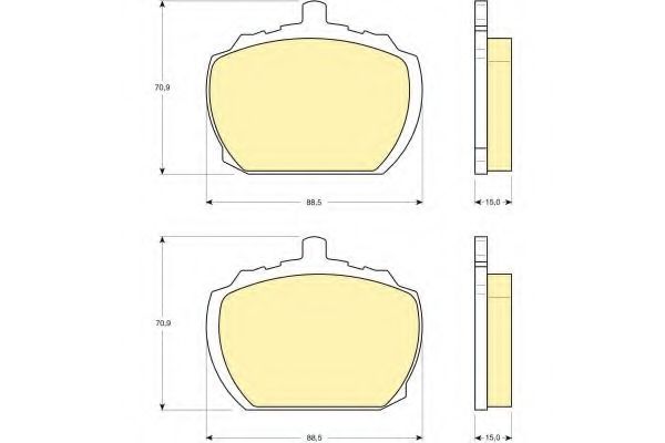 Комплект тормозных колодок, дисковый тормоз GIRLING 6103406