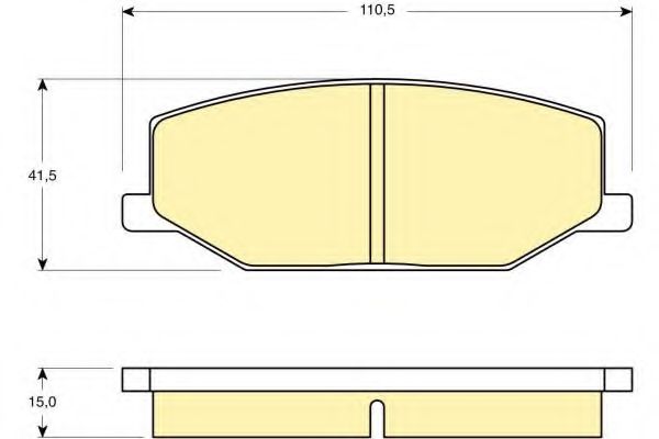 Комплект тормозных колодок, дисковый тормоз GIRLING 6103839