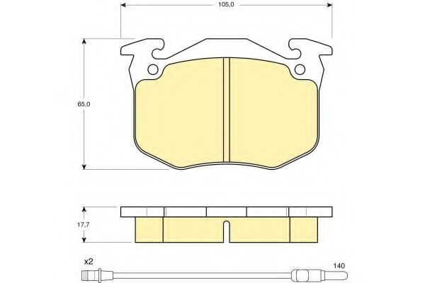Комплект тормозных колодок, дисковый тормоз GIRLING 6103863