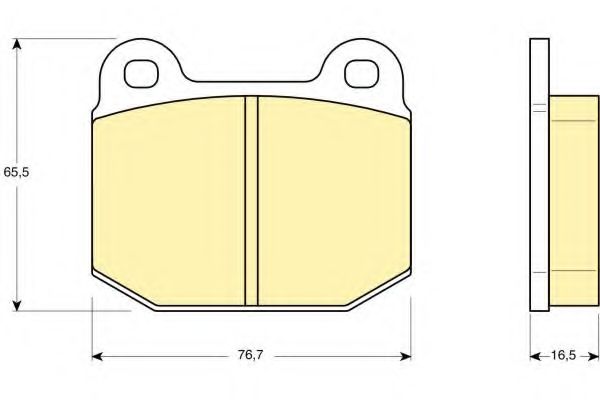 Комплект тормозных колодок, дисковый тормоз GIRLING 6106112