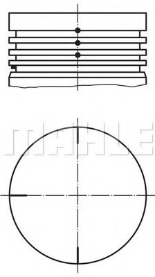 Поршень MAHLE ORIGINAL 022 04 00