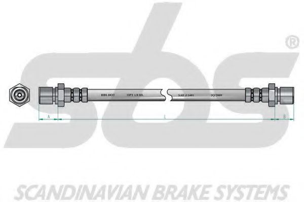 Тормозной шланг EURODEAL AUTOPARTS 22012