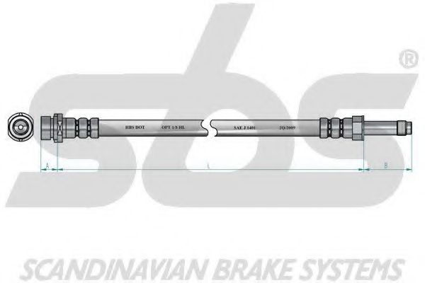 Тормозной шланг EURODEAL AUTOPARTS 37003