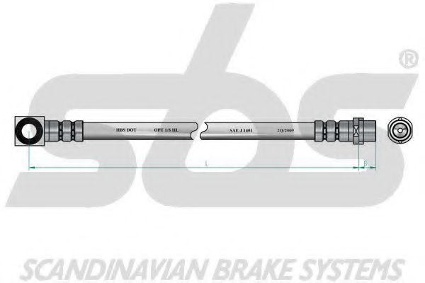Тормозной шланг EURODEAL AUTOPARTS 50309