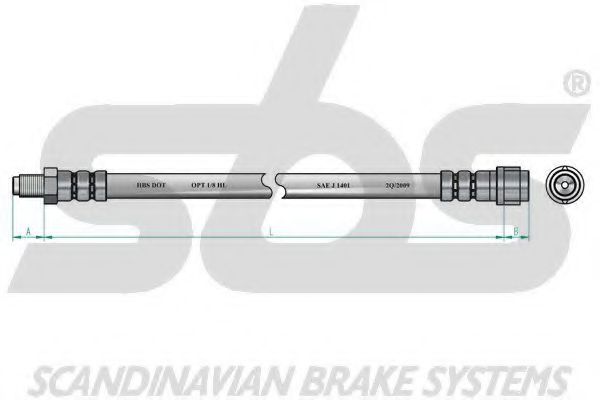 Тормозной шланг EURODEAL AUTOPARTS 44010