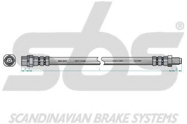 Тормозной шланг sbs 1330851521