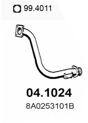 Труба выхлопного газа ASSO 041024