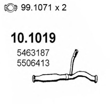 Труба выхлопного газа ASSO 10.1019