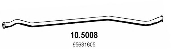 Труба выхлопного газа ASSO 10.5008