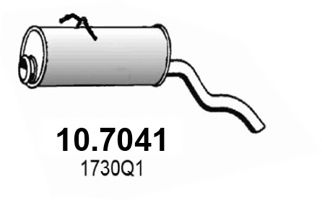 Глушитель выхлопных газов конечный ASSO 10.7041