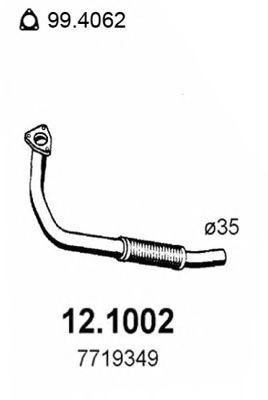 Труба выхлопного газа ASSO 12.1002