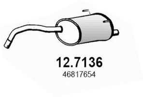 Глушитель выхлопных газов конечный ASSO 12.7136