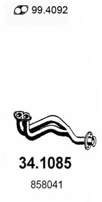 Труба выхлопного газа ASSO 341085