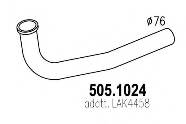 Труба выхлопного газа ASSO 505.1024