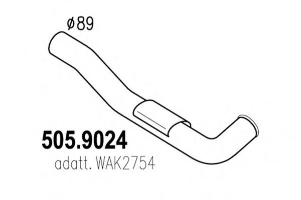 Труба выхлопного газа ASSO 505.9024