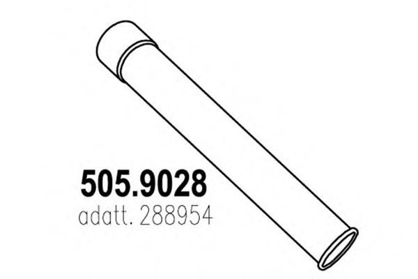 Труба выхлопного газа ASSO 505.9028