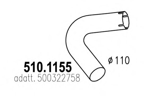 Труба выхлопного газа ASSO 510.1155