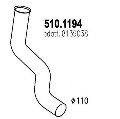 Труба выхлопного газа ASSO 5101194