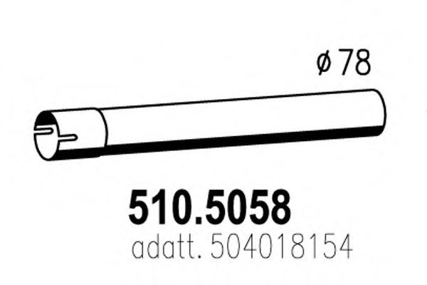 Труба выхлопного газа ASSO 510.5058