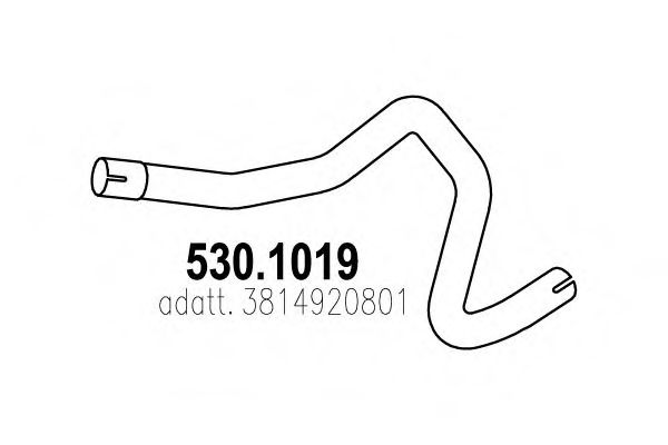 Труба выхлопного газа DINEX 50173