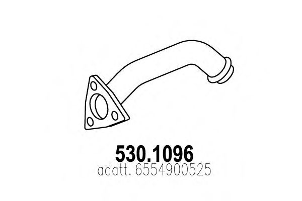 Труба выхлопного газа ASSO 530.1096