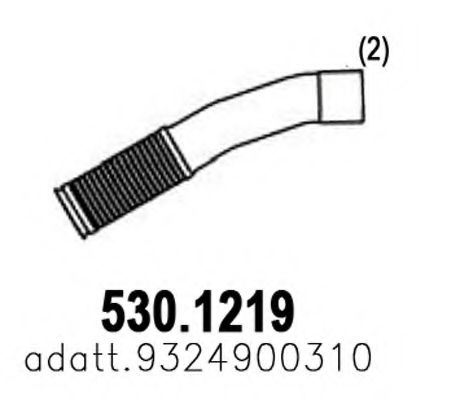 Труба выхлопного газа ASSO 530.1219