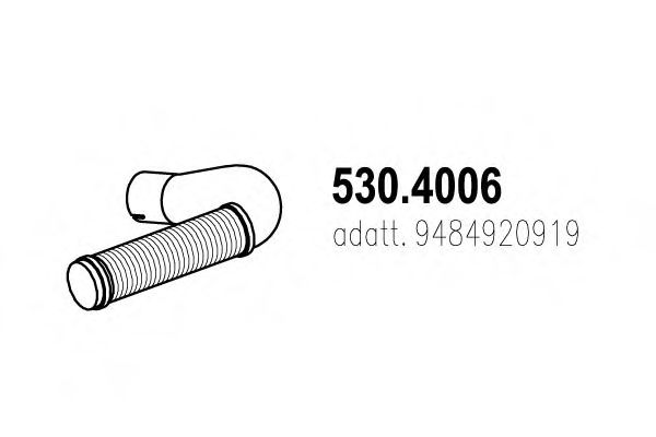 Гофрированная труба, выхлопная система ASSO 530.4006