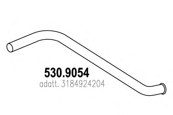 Труба выхлопного газа ASSO 530.9054
