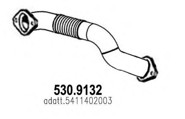 Труба выхлопного газа ASSO 530.9132