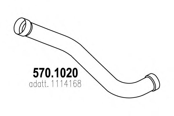 Труба выхлопного газа ASSO 570.1020