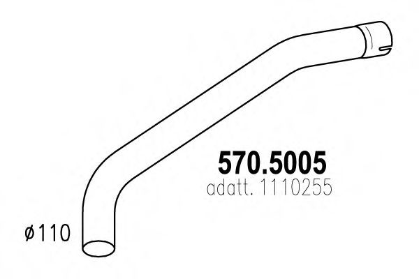 Труба выхлопного газа ASSO 570.5005