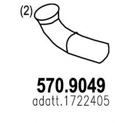 Труба выхлопного газа ASSO 570.9049