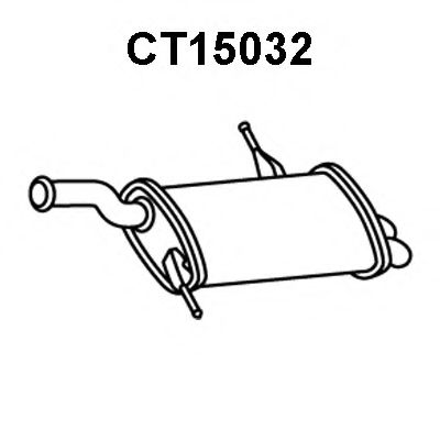 Глушитель выхлопных газов конечный VENEPORTE CT15032