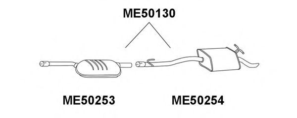 Глушитель выхлопных газов конечный VENEPORTE ME50130
