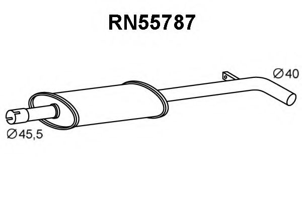 Средний глушитель выхлопных газов VENEPORTE RN55787