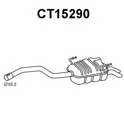 Глушитель выхлопных газов конечный VENEPORTE CT15290