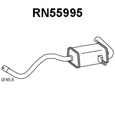 Глушитель выхлопных газов конечный VENEPORTE RN55995