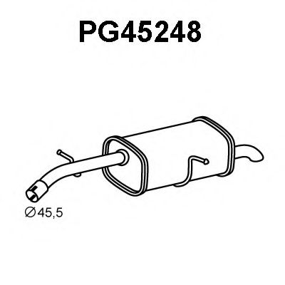 Глушитель выхлопных газов конечный VENEPORTE PG45248
