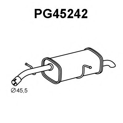 Глушитель выхлопных газов конечный VENEPORTE PG45242