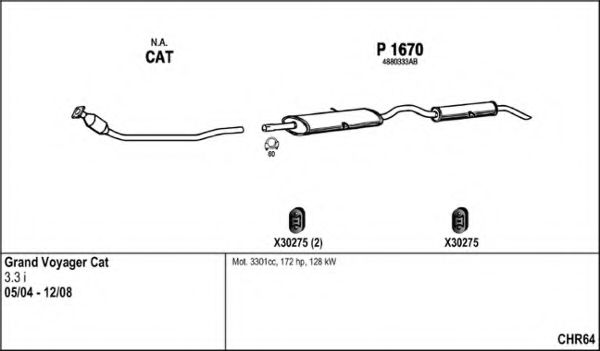 Система выпуска ОГ FENNO CHR64