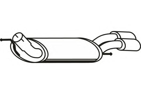 Глушитель выхлопных газов конечный FENNO 7179