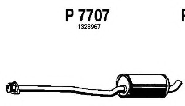 Средний глушитель выхлопных газов FENNO P7707